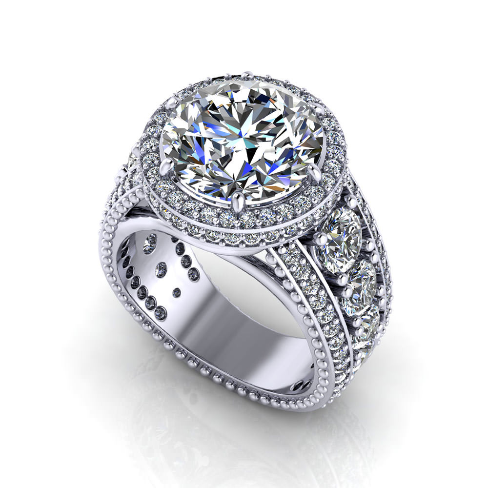 3 Karat Diamond Engagement Ring
 3 Carat Halo Engagement Ring Jewelry Designs