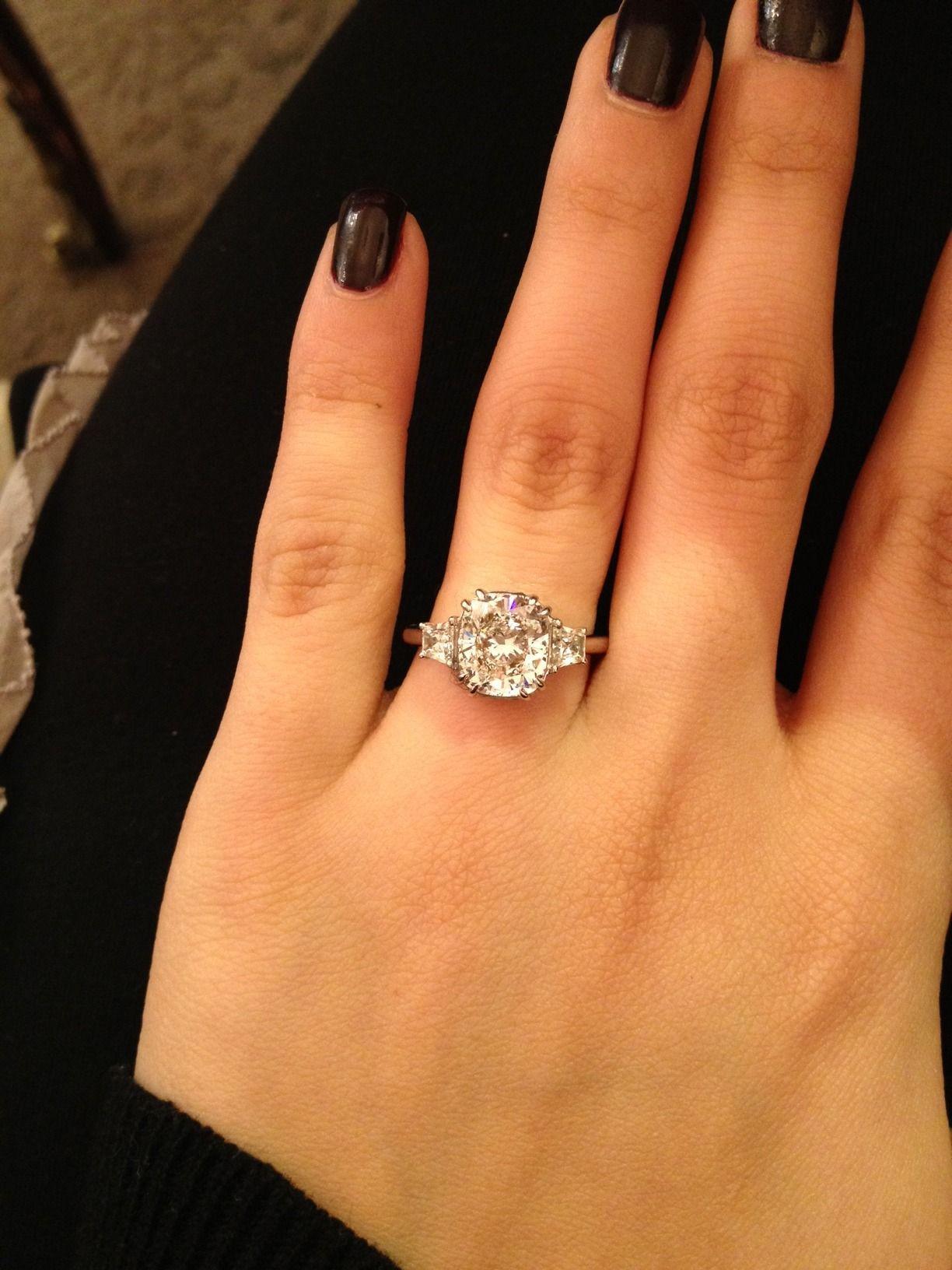 3 Karat Diamond Engagement Ring
 3 carat 3 stone diamond engagement ring So sparkly
