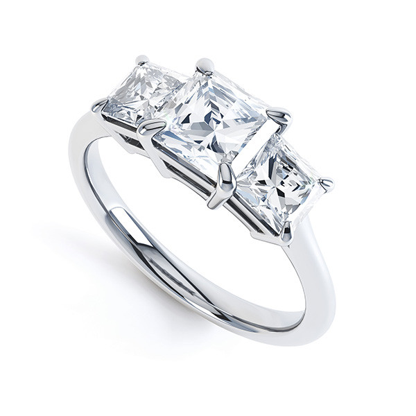3 Stone Princess Cut Engagement Ring
 3 Stone Princess Cut Diamond Engagement Ring