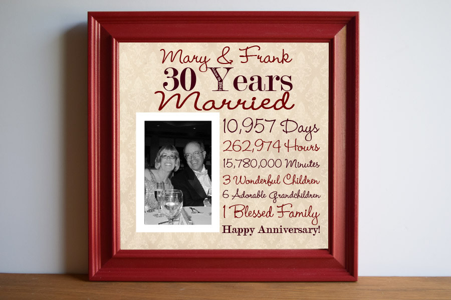 30 Year Anniversary Gift Ideas
 30th Wedding Anniversary Gift Ideas