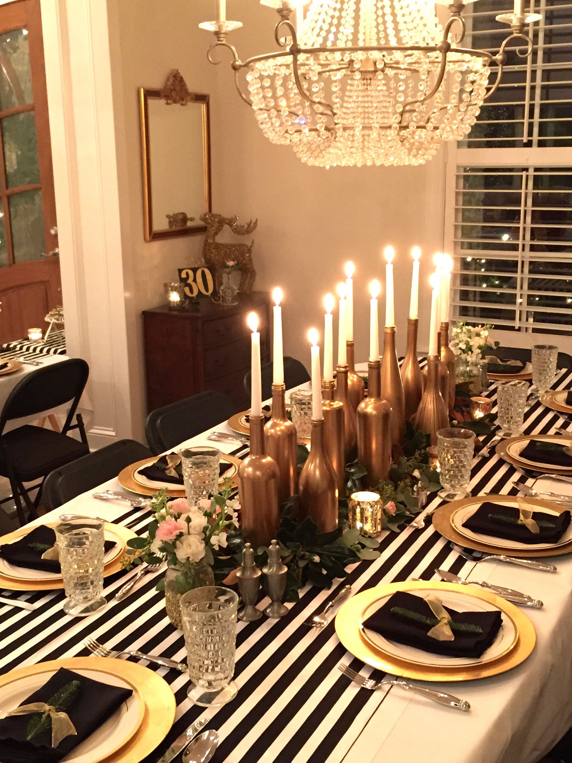 30Th Birthday Dinner Party Ideas
 Gold Black and White My 30th Birthday Dinner Party