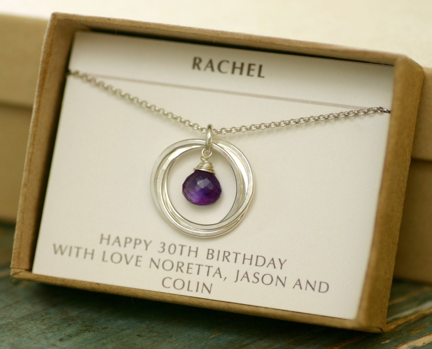 30th Birthday Gifts For Her
 30th birthday t for her amethyst necklace for daughter 3