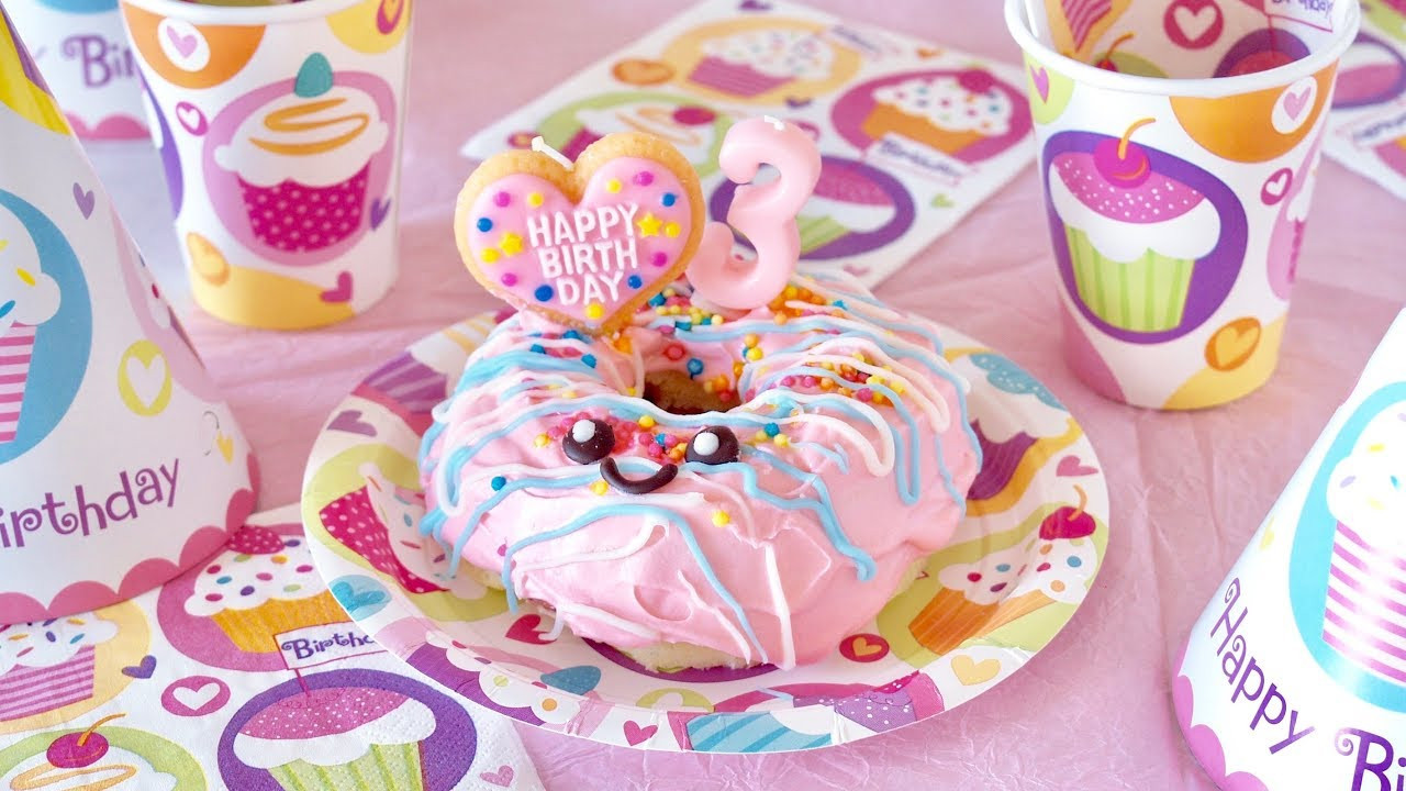 3Rd Birthday Gift Ideas
 Donut Cake 🍩 Easy and Kawaii 3rd Birthday Cake Decorating