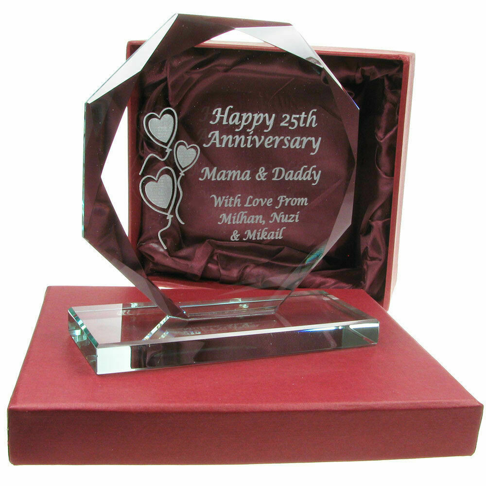 40Th Anniversary Gift Ideas
 40th Ruby Wedding Anniversary Engraved Cut Glass Gift