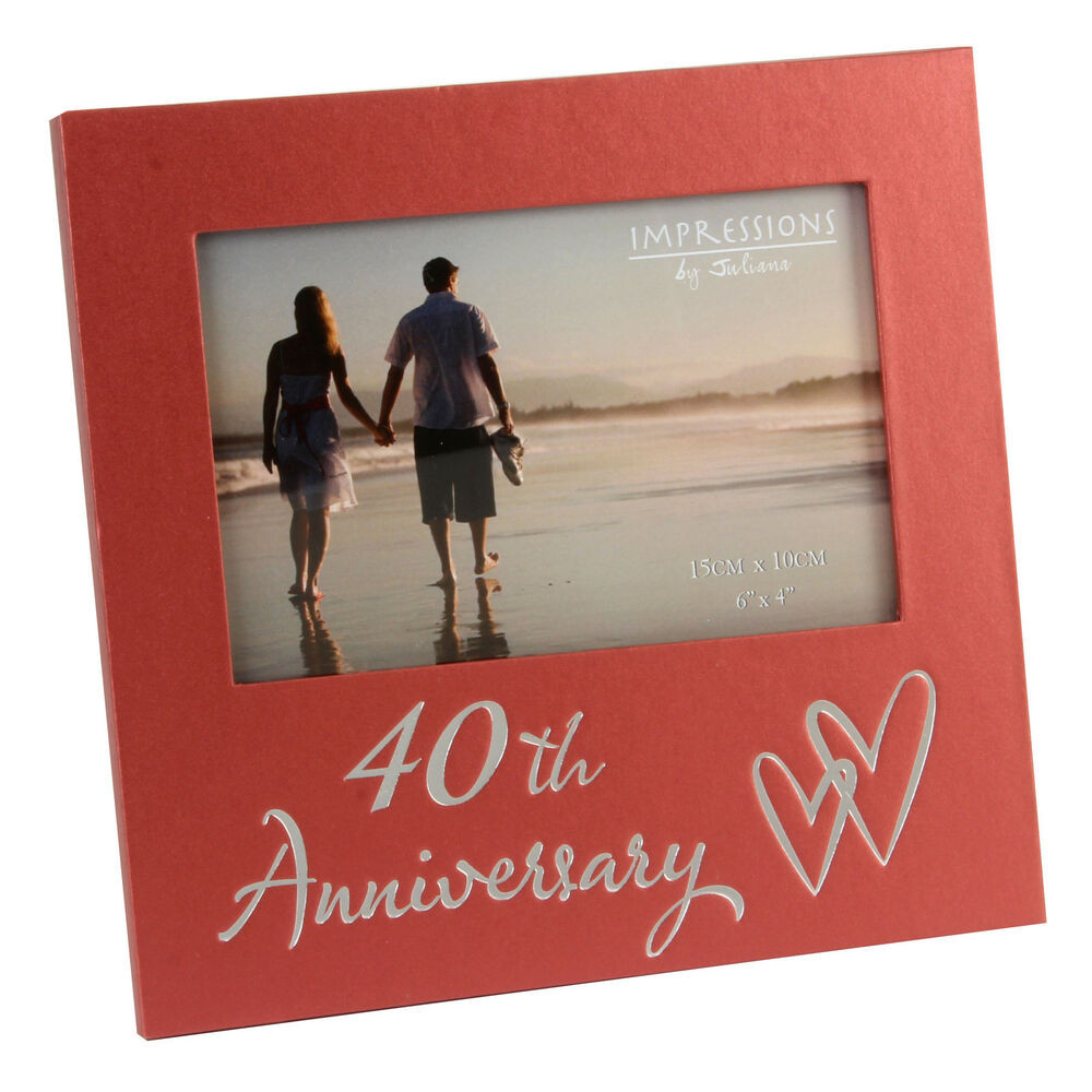 40Th Anniversary Gift Ideas
 40th Ruby Wedding Anniversary Gifts Wooden Frame