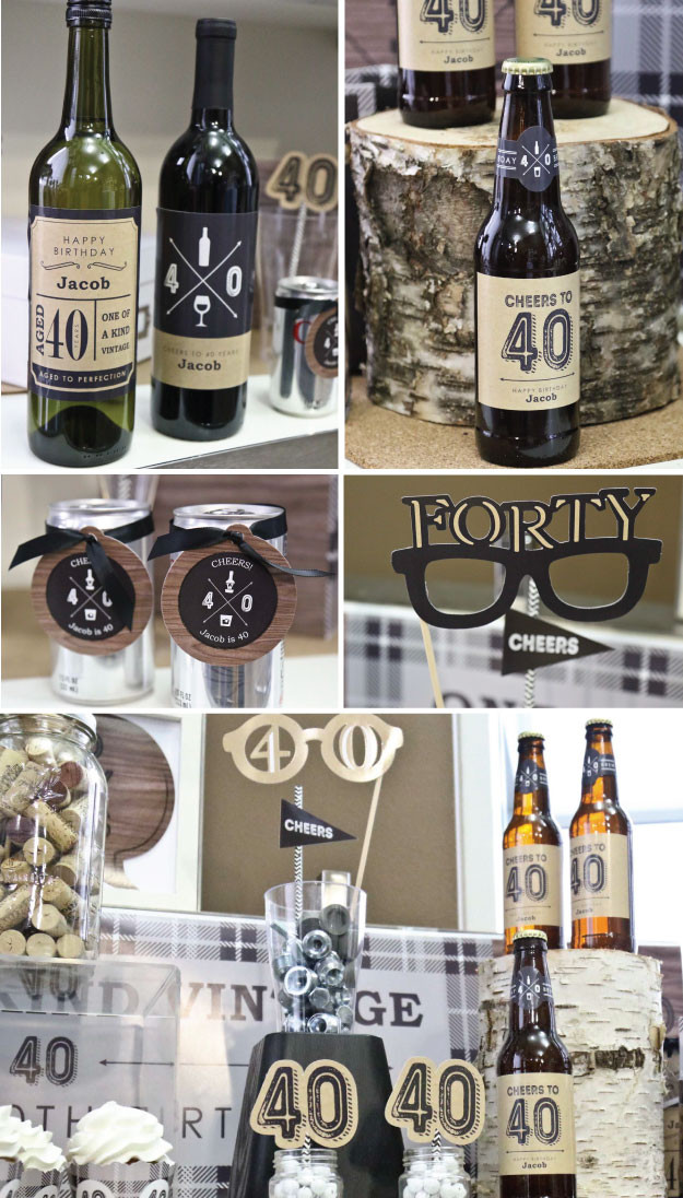 40th Birthday Decorations For Men
 Birthday Party Ideas for Men Cheers to 40 Years Milestone