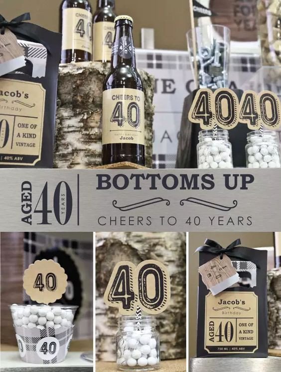 40Th Birthday Gift Ideas For Men
 Bottoms up 40th Birthday Party Ideas for Guys