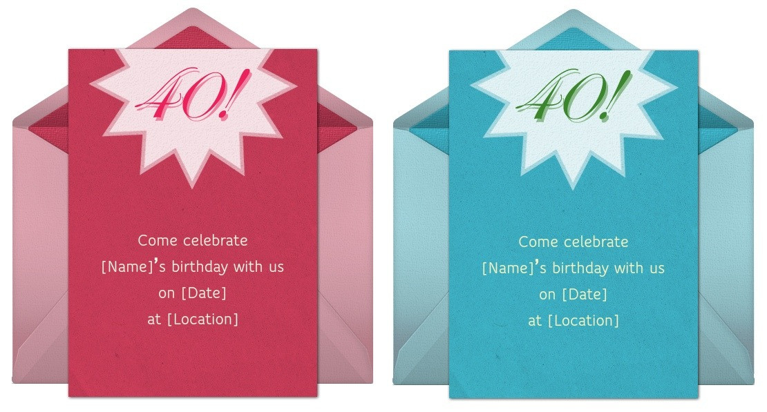 40th Birthday Invitation Ideas
 40th Birthday Invitation