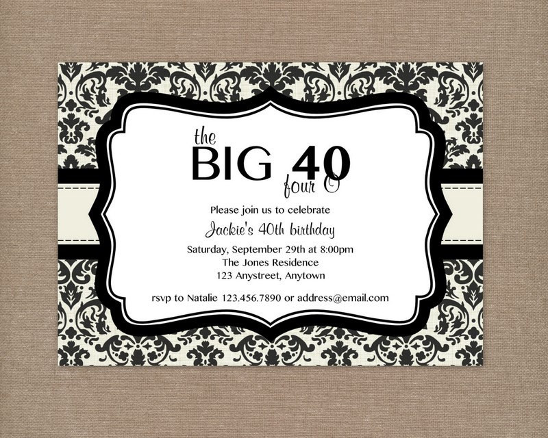 40th Birthday Invitation Ideas
 8 40th birthday Invitations Ideas and Themes Sample