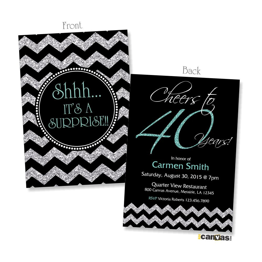 40th Birthday Party Invitations
 40th Birthday Invitation for Women Cheers to 40 Years