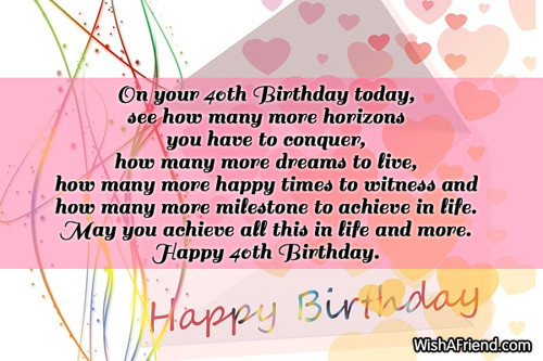 40Th Birthday Quotes Female
 Inspirational Quotes For 40th Birthday QuotesGram