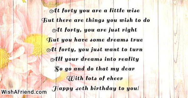40Th Birthday Quotes Female
 40th Birthday Quotes