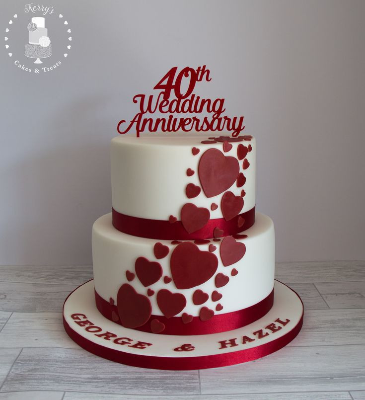 40th Wedding Anniversary Cakes
 The 25 best 40th anniversary cakes ideas on Pinterest