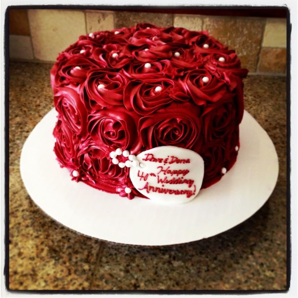 40th Wedding Anniversary Cakes
 40th Anniversary Cake Bake Your Day LLC Alexandria LA