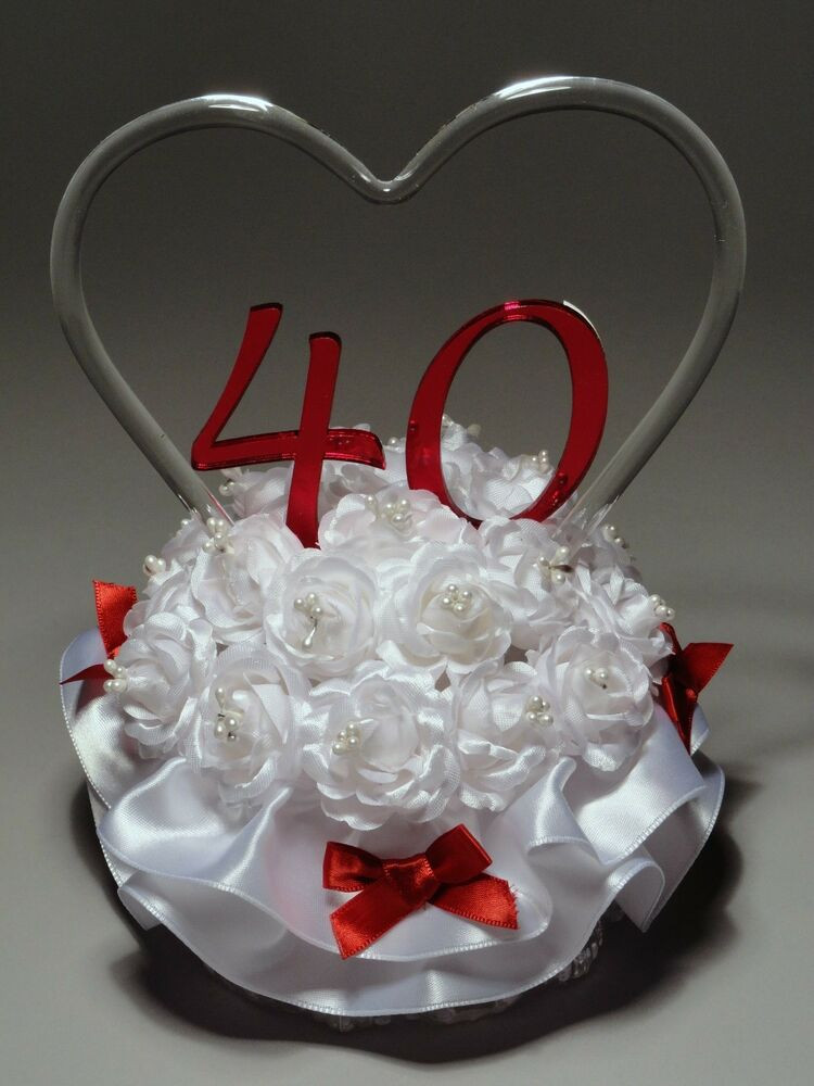 40th Wedding Anniversary Cakes
 40th Wedding Anniversary Cake Topper 865 40