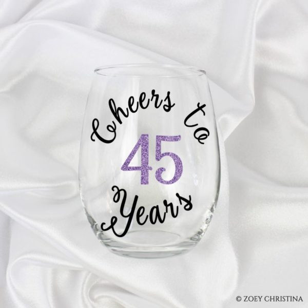 45Th Birthday Gift Ideas For Her
 Cheers to 45 years 45th birthday t ideas for her 45th