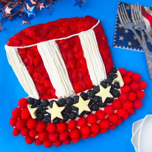 4Th Of July Fruit Desserts
 4th of July Fruit Pizza Decorate Like Uncle Sam s Hat