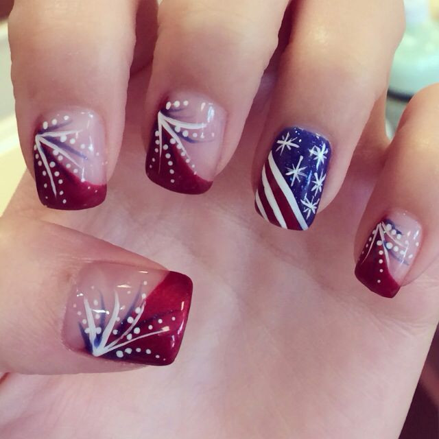 4th Of July Nail Art Ideas
 Fourth of July nail art by Ivy Nguyen