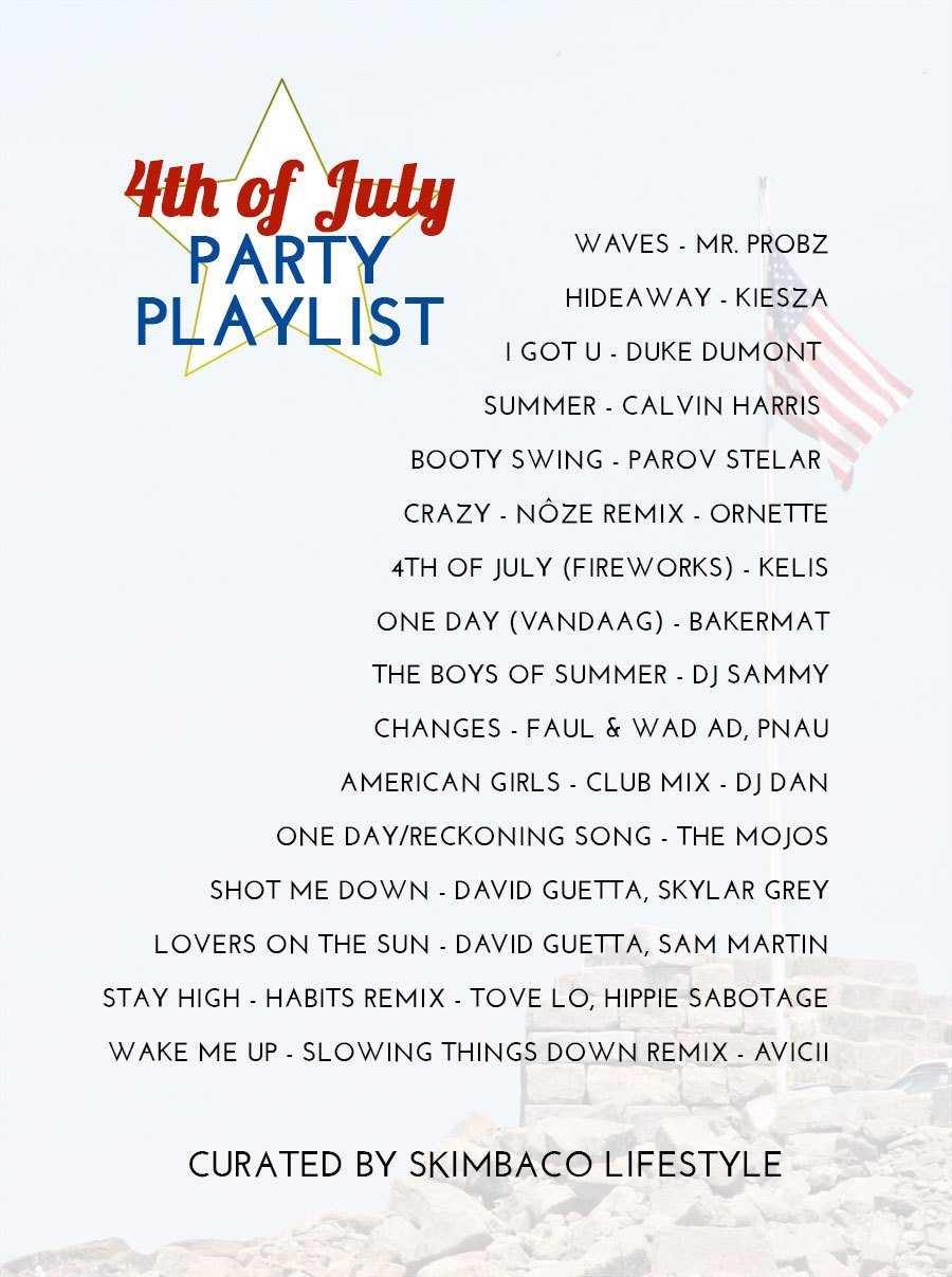 4th Of July Party Songs
 4th of July Party Music Playlist Skimbaco Lifestyle