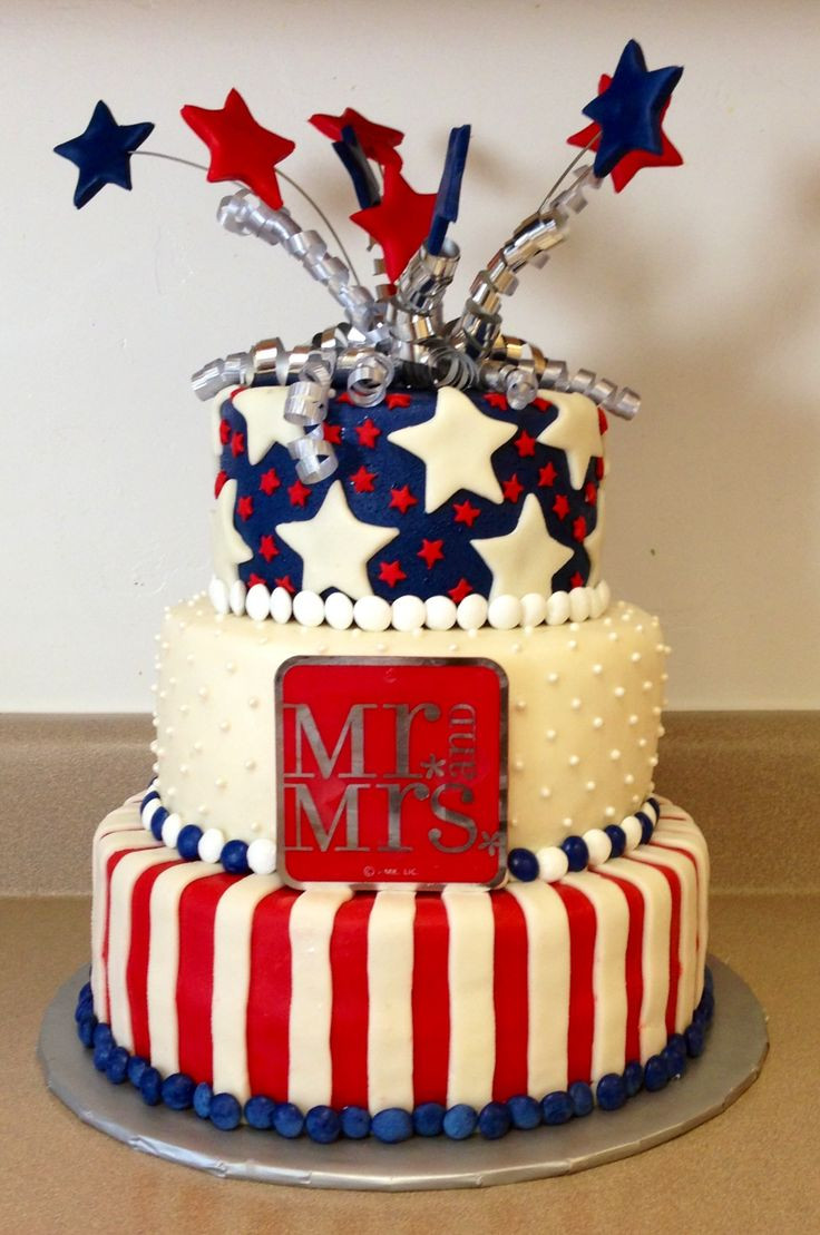 4Th Of July Wedding Cakes
 10 Best images about 4th of July Weddings on Pinterest
