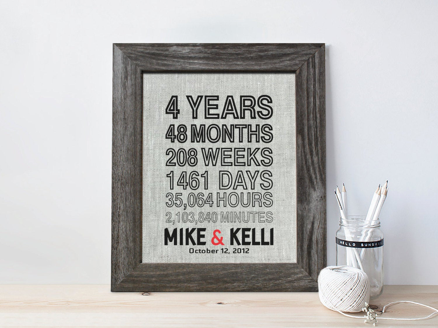 4Th Wedding Anniversary Gift Ideas
 4th anniversary t for men Fourth wedding anniversary