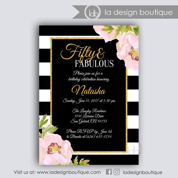 50 And Fabulous Birthday Decorations
 50 and Fabulous Birthday Invitation 50 and Fabulous