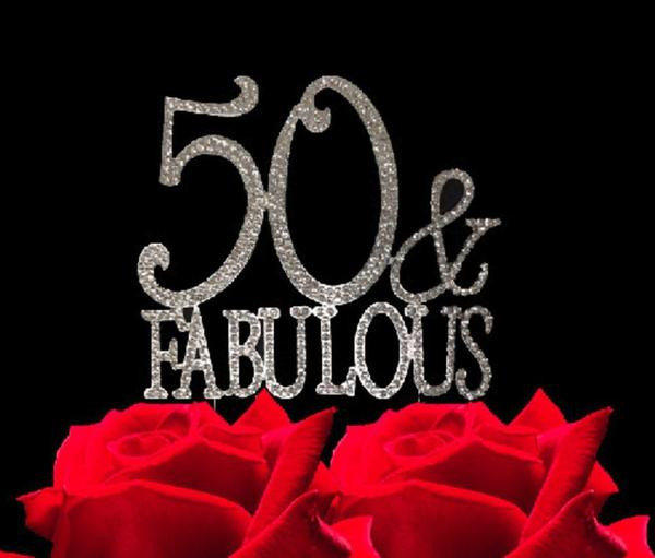 50 And Fabulous Birthday Decorations
 50 and Fabulous Bling Party Supplies Gold Tone Centerpiece