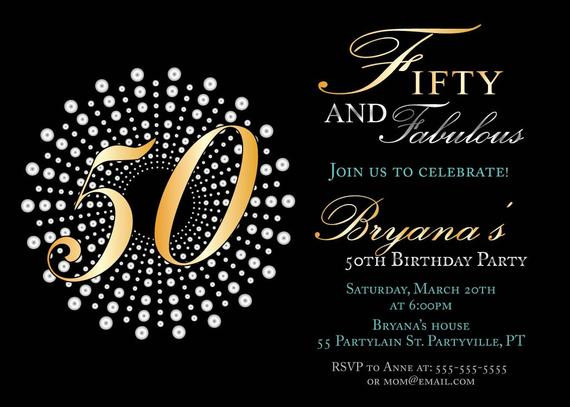 50 And Fabulous Birthday Decorations
 Fifty and fabulous birthday invitations 50th birthday party