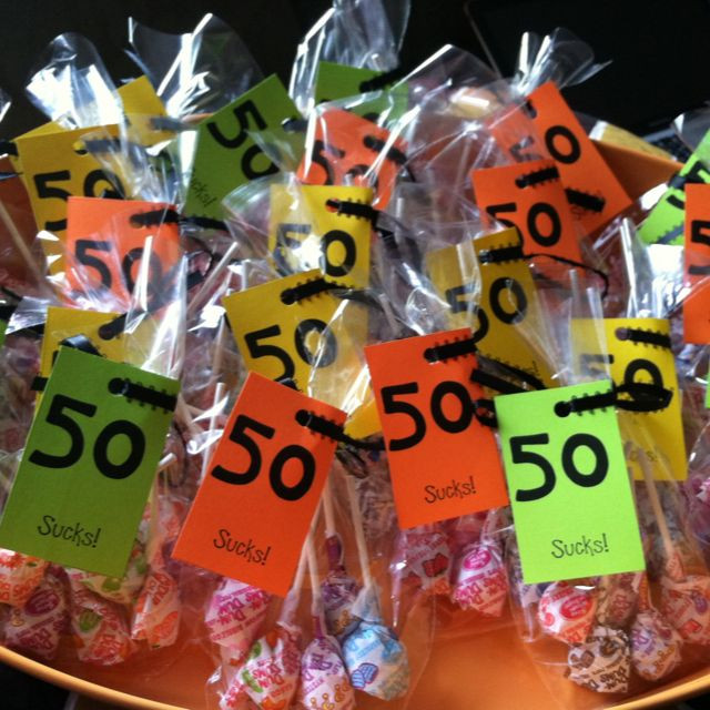 50 Birthday Party Favors
 Great party favors for a 50th birthday party Inexpensive