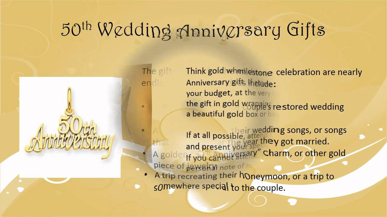 50 Year Anniversary Gift Ideas
 50th Wedding Anniversary Gift Ideas