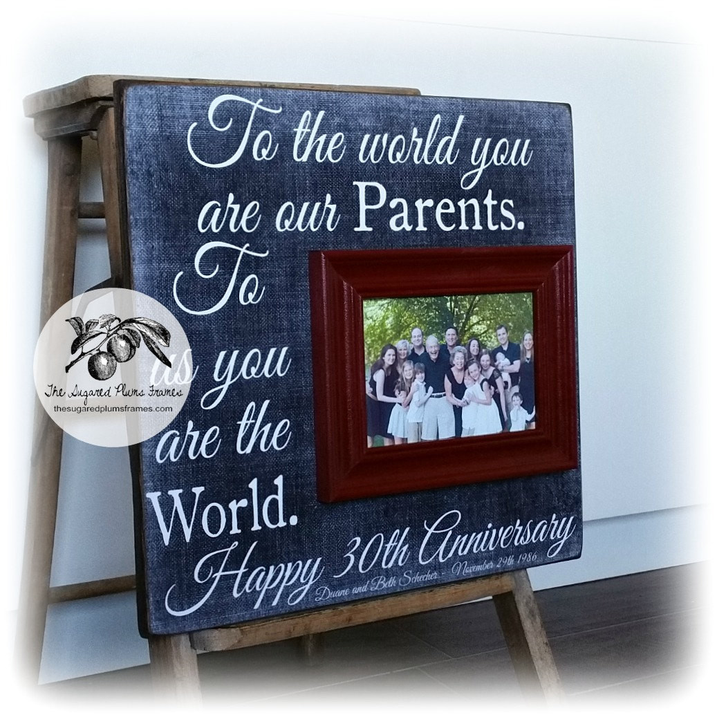 50Th Anniversary Gift Ideas For Parents
 Parents Anniversary Gift 30th Anniversary Gifts 50th