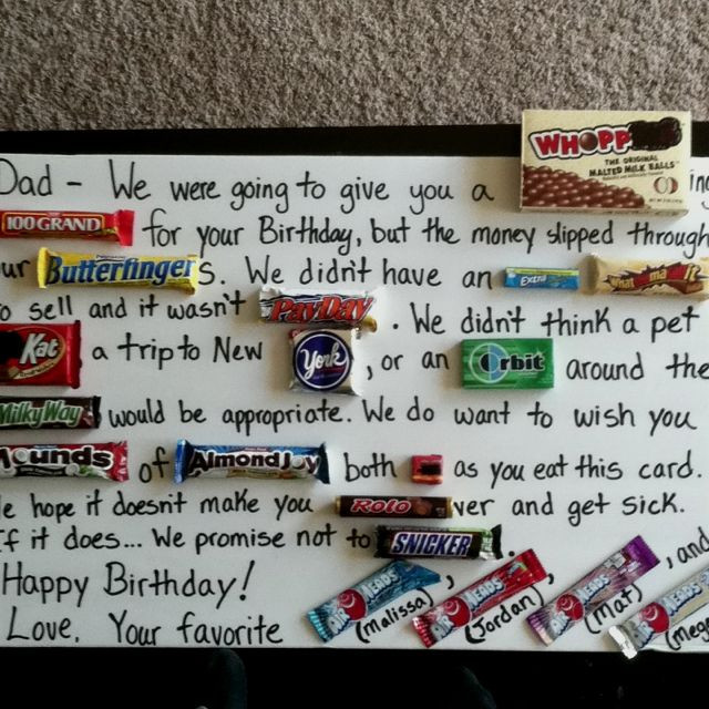 50Th Birthday Gift Ideas For Dad
 Happy 50th Birthday Dad Thanks for the idea Pinterest