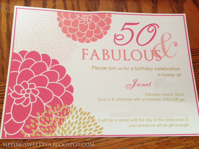 50th Birthday Quotes For Mom
 Two Thirds Scarlett A Pink and Gold Affair Mom s