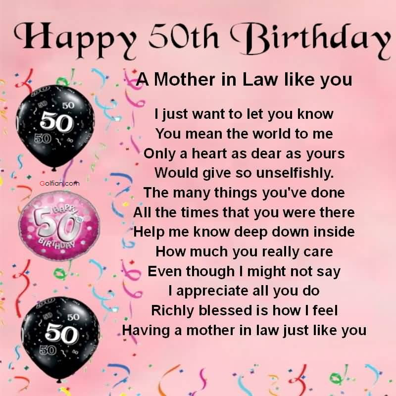 50th Birthday Quotes For Mom
 60 Beautiful Birthday Wishes For Mother In Law – Best