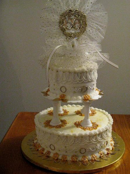 50th Wedding Anniversary Cake Topper
 Classic 50th wedding anniversary cake topper image PNG
