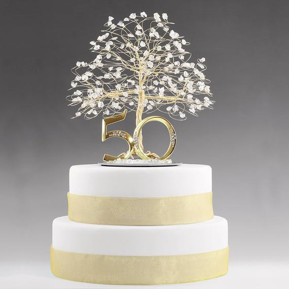 50th Wedding Anniversary Cake Topper
 50th Anniversary Cake Topper Gift Decoration Birthday Idea