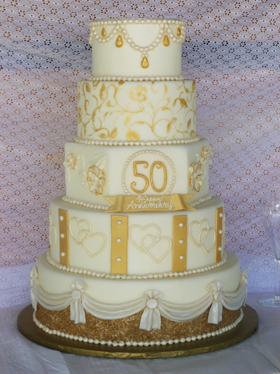 50th Wedding Cakes
 Golden Anniversary Cake CakeCentral