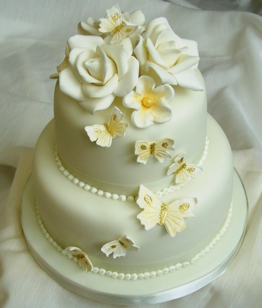 50th Wedding Cakes
 Golden Wedding Cake CakeCentral