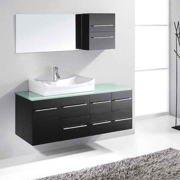 54 Inch Bathroom Vanity
 Shop Virtu USA Ceanna 54 inch Single Sink Bathroom Vanity