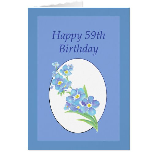 59Th Birthday Party Ideas
 Happy 59th Birthday For Me Not Flower Cards