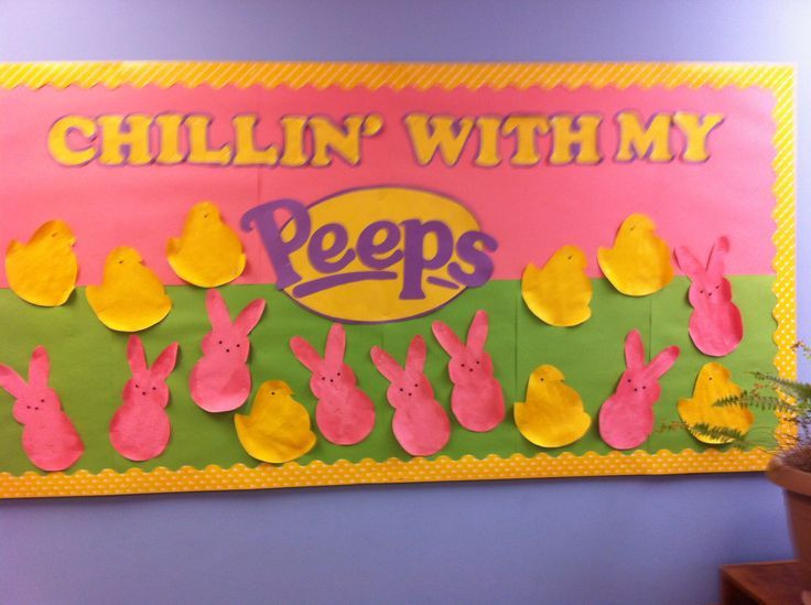 5Th Grade Easter Party Ideas
 Easter bulletin board Peeps board Pre K 5th grade