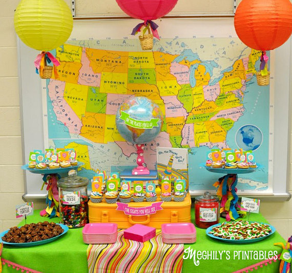5Th Grade Graduation Party Theme Ideas
 INSTANT DOWNLOAD Oh The Places You ll Go BIRTHDAY by