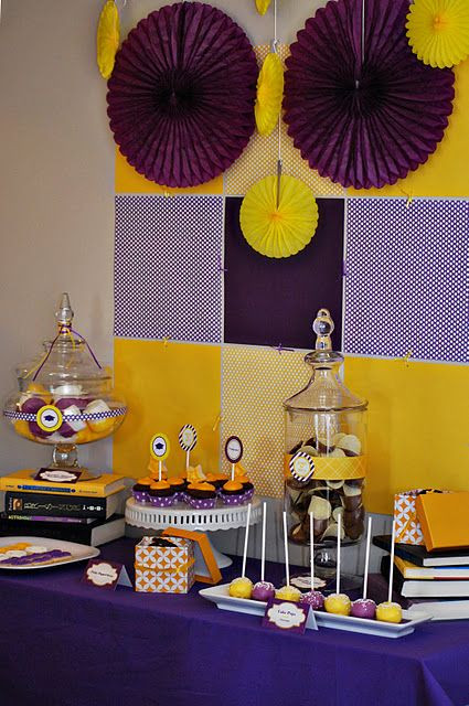 5Th Grade Graduation Party Theme Ideas
 Purple and Gold graduation party