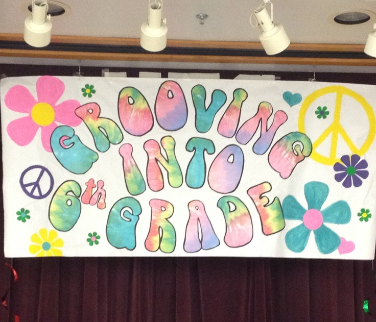 5Th Grade Graduation Party Theme Ideas
 Poster for 5th grade end of the year party Tie dye and