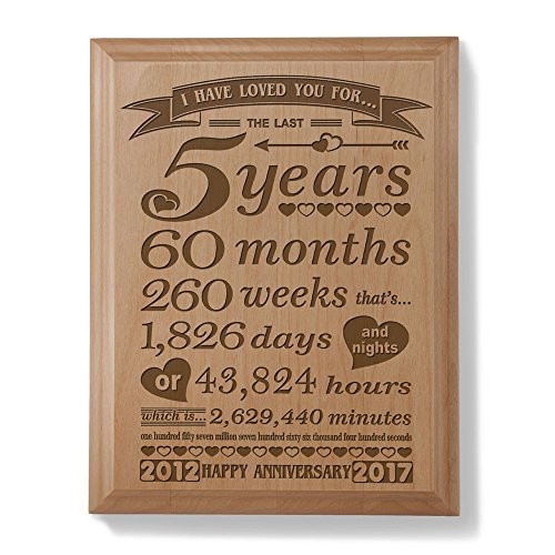 5Th Wedding Anniversary Gift Ideas For Her
 5th Year Anniversary Gifts for Her Amazon