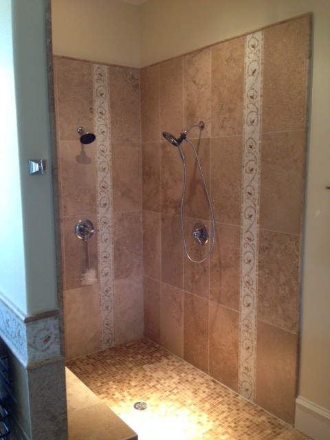 5X7 Bathroom Design
 5x7 walk in shower Farmhouse Bathroom Dallas by
