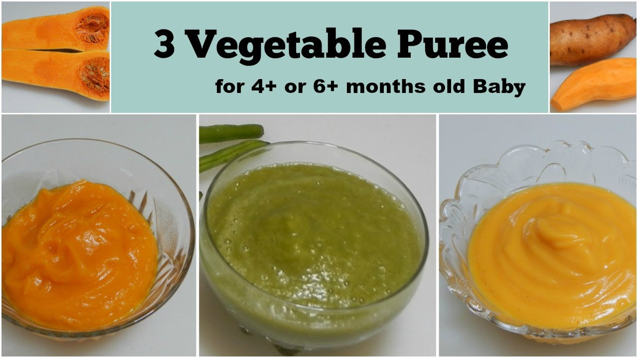 6 Month Baby Food Recipes
 3 Ve able Puree for 4 or 6 months Baby l Healthy Baby