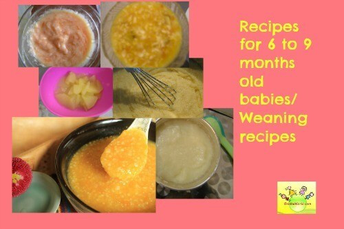 6 Month Baby Food Recipes
 Baby Food Recipes 6 to 9 months old Wholesome Baby Food