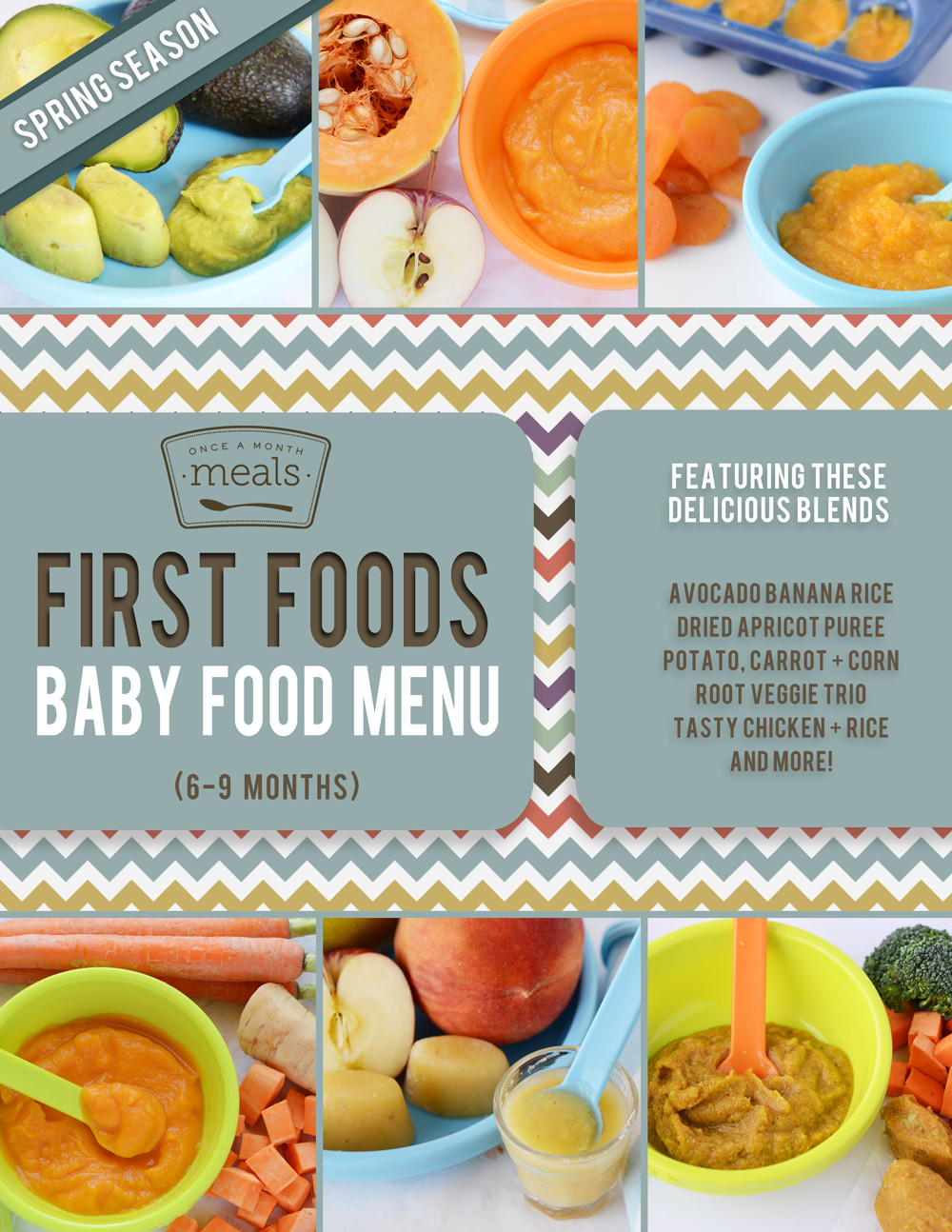 6 Months Old Baby Food Recipes
 First Foods 6 9 Months Spring Baby Food Menu