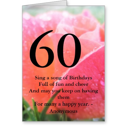 60 Birthday Quote
 For 60th Birthday Quotes Greetings QuotesGram